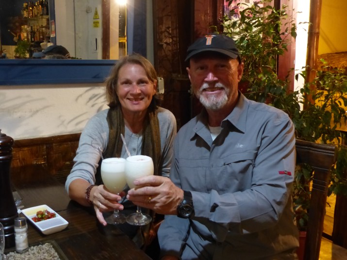 first pisco sour Mancora Peru