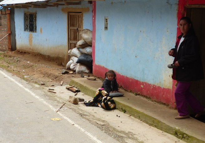 We pass through a small enclave of humanity.