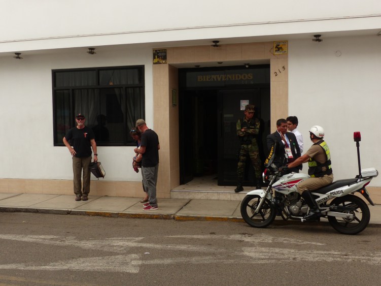 Outside our hotel Torre Norte.