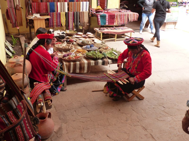 Weaving demonstration.