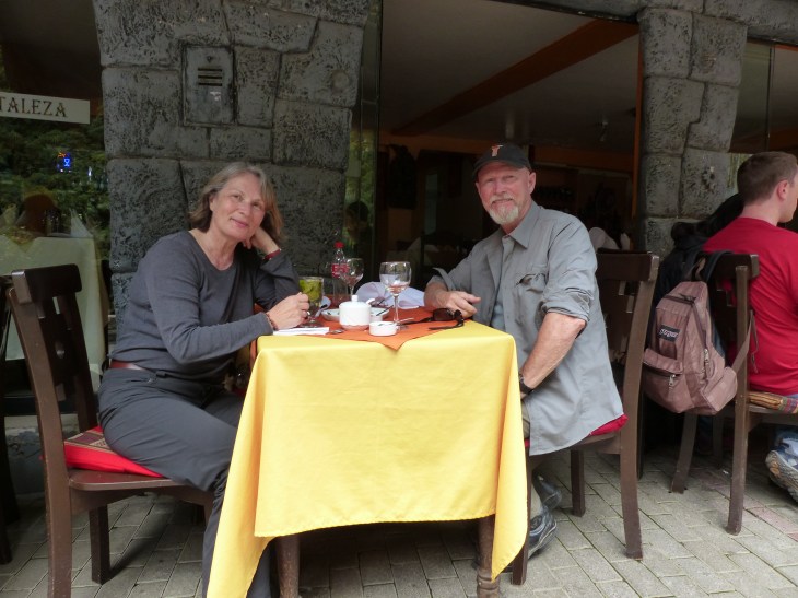 Back in town enjoying matte tea.