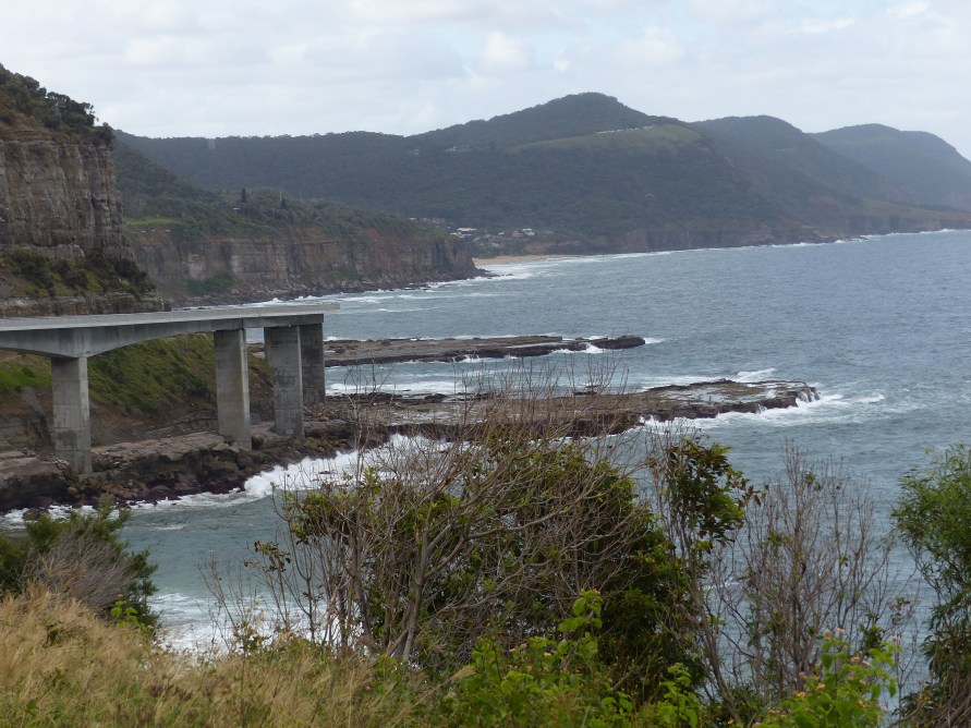Sea cliff bridge en route.